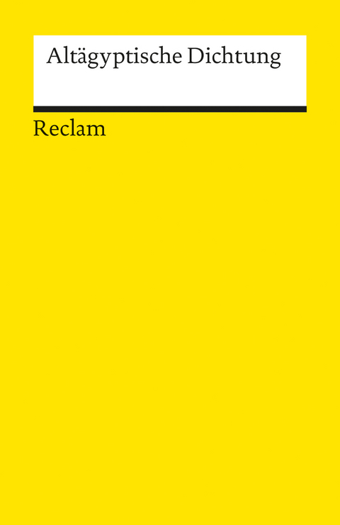 Alt&auml;gyptische Dichtung - 