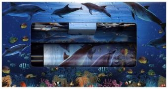 Kaleidoskop mit Zauberstab Delfin