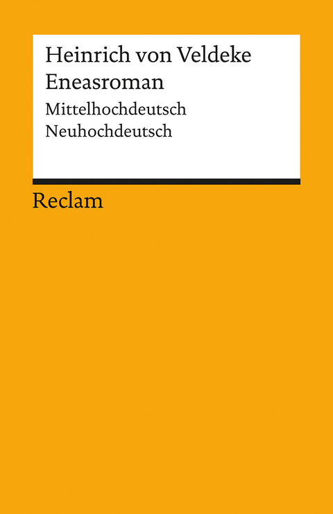 Eneasroman. Mittelhochdeutsch/Neuhochdeutsch - Heinrich Von Veldeke