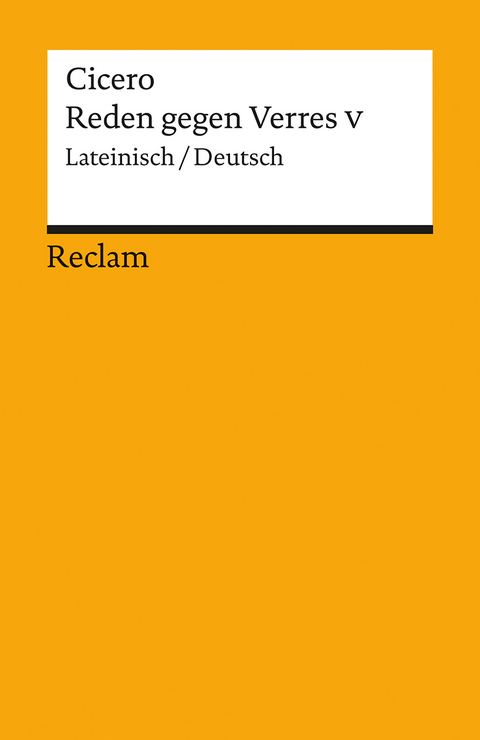 Reden gegen Verres V -  Cicero