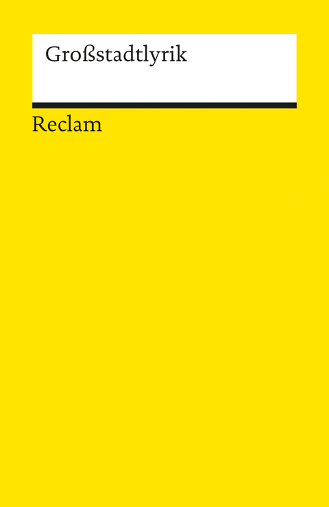 Grossstadtlyrik - 