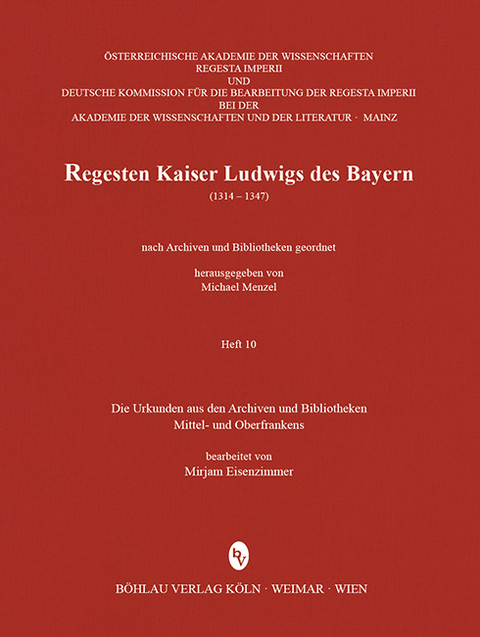 Die Urkunden aus den Archiven und Bibliotheken Mittel- und Oberfrankens