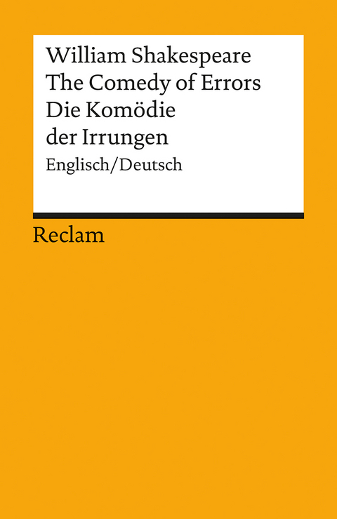 The Comedy of Errors / Die Kom&ouml;die der Irrungen - William Shakespeare