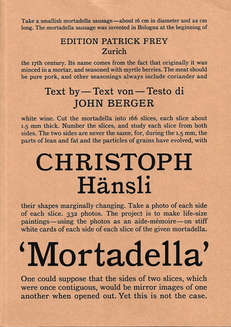 Mortadella - Christoph H&auml;nsli
