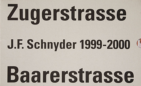 Zuger-Baarerstrasse 99/2000 - Jean F Schnyder