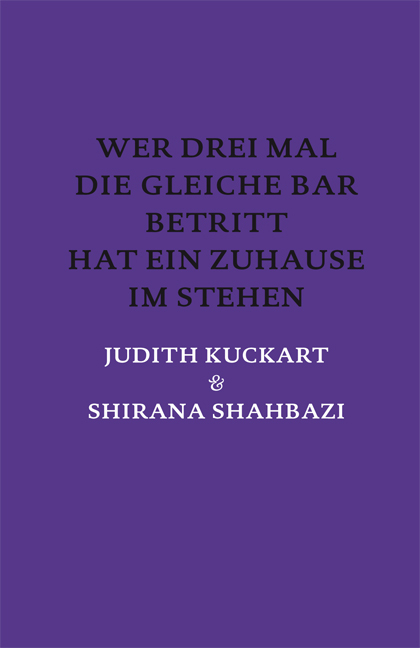 Wer drei Mal die gleiche Bar betritt hat ein Zuhause im Stehen