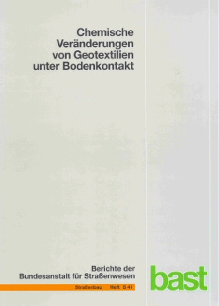 Chemische Ver&auml;nderungen von Geotextilien unter Bodenkontakt - H F Schr&ouml;der