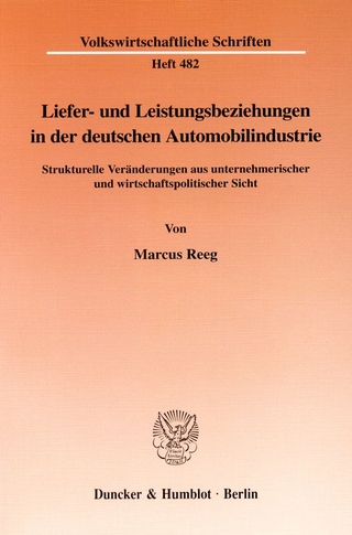 Liefer- und Leistungsbeziehungen in der deutschen Automobilindustrie.