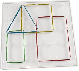 Geo-Brett, 15 x 15 cm, Kunststoff, transparent