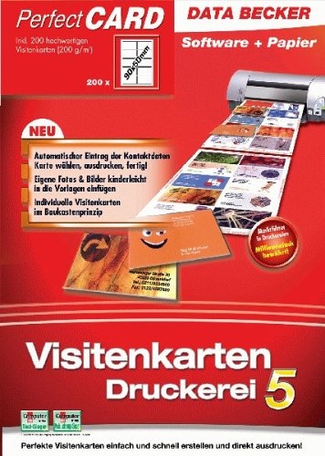 Visitenkarten-Druckerei 9, 1 CD-ROM m. Papier