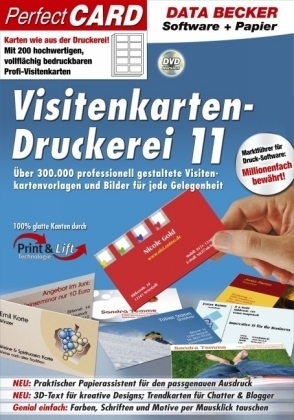 Visitenkarten-Druckerei 11, 1 DVD-ROM m. 200 Visitenkarten