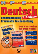 Deutsch 7./8. Klasse Grammatik, Rechtschreibung, Zeichensetzung