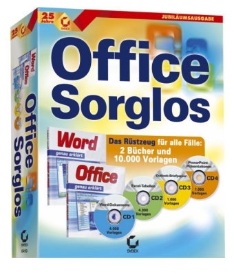 Office Sorglos, 4 CD-ROMs m. 2 Büchern