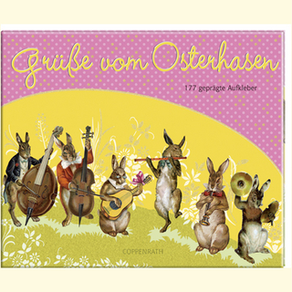 Grüße vom Osterhasen - 177 geprägte Aufkleber