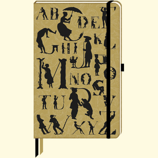 Kleines Einschreibbuch: Buchstaben Schwarz-Gold