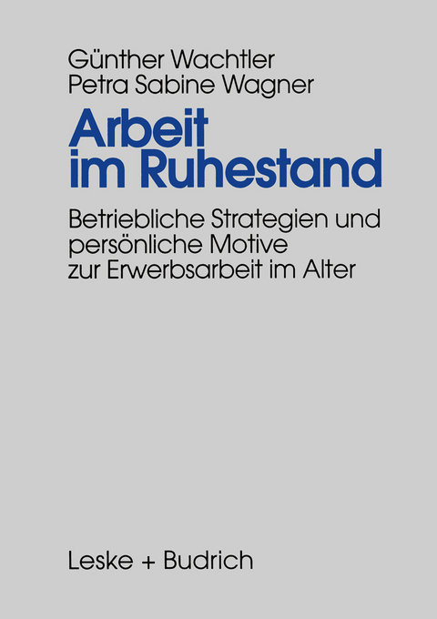 Arbeit im Ruhestand - G&uuml;nther Wachtler