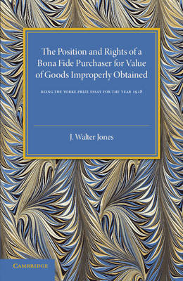 Bona Fide Purchase of Goods - J. Walter Jones