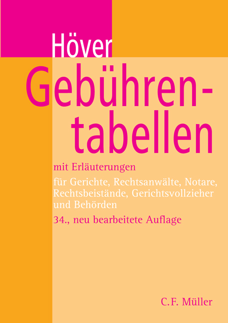 Geb&uuml;hrentabellen - 
