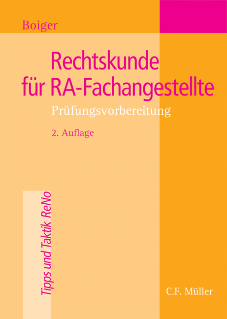 Rechtskunde f&uuml;r RA-Fachangestellte - Wolfgang Boiger