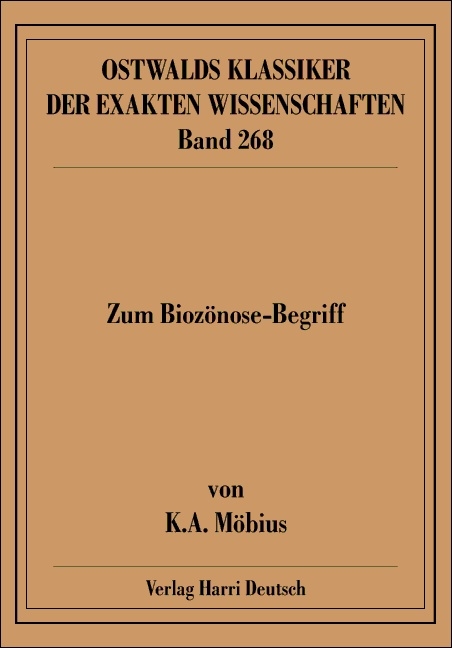 Zum Bioz&ouml;nose-Begriff - Karl A M&ouml;bius