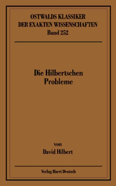 Die Hibertschen Probleme - David Hilbert
