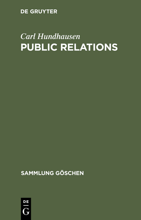 Public Relations - Carl Hundhausen