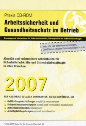 Praxis-CD-ROM "Arbeitssicherheit und Gesundheitsschutz im Betrieb" - Rafael de la Roza
