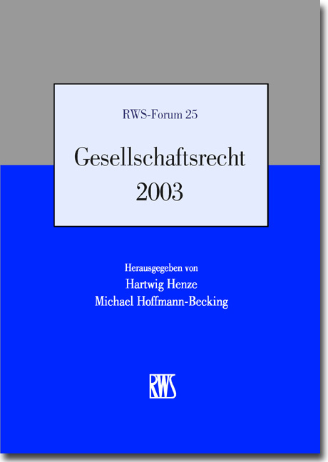 Gesellschaftsrecht 2003 - 