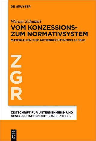 Vom Konzessions- zum Normativsystem