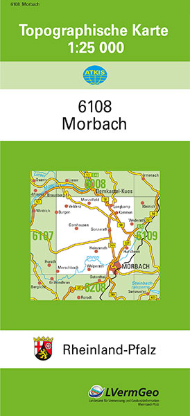 TK25 6108 Morbach -  Landesamt f&uuml;r Vermessung und Geobasisinformation Rheinland-Pfalz