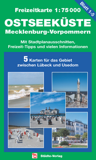 Freizeitkarten Ostseeküste MV - 5 Karten für das Gebiet zwischen Lübeck und Usedom