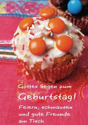 Faltkarte "Gottes Segen zum Geburtstag..." - 5 St&uuml;ck
