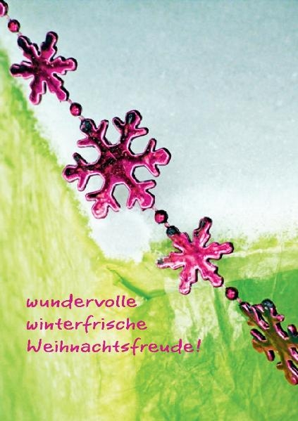 Faltkarte "Wundervolle, Winterfrische, Weihnachtsfreude" - 5 St&uuml;ck