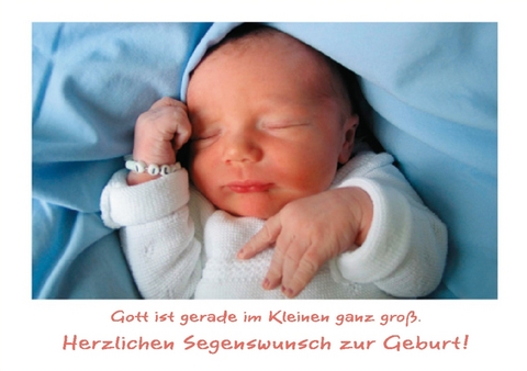 Faltkarte "Gott ist gerade im Kleinen ganz gro&szlig;..." - 5 St&uuml;ck