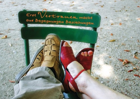 Faltkarte "Erst Vertrauen macht aus Begegnungen..." - 5 St&uuml;ck