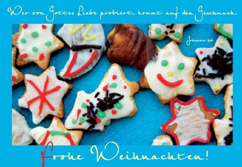 Postkarte "Wer von Gottes Liebe probiert..." - 5 St&uuml;ck