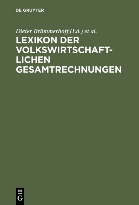 Lexikon der Volkswirtschaftlichen Gesamtrechnungen - 