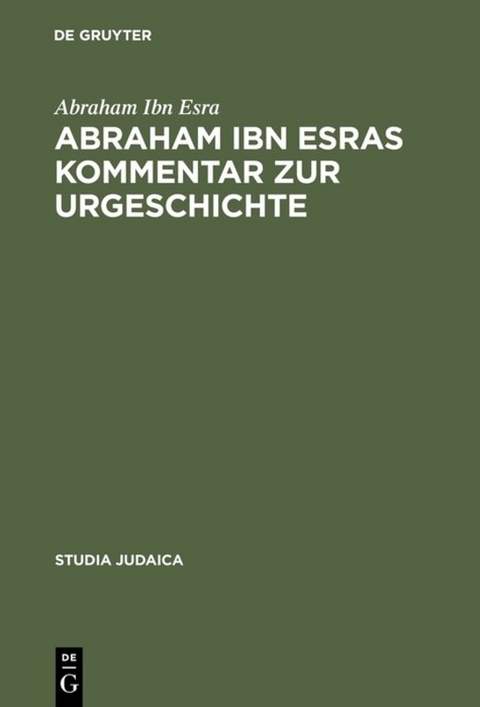 Abraham ibn Esras Kommentar zur Urgeschichte - Abraham Ibn Esra