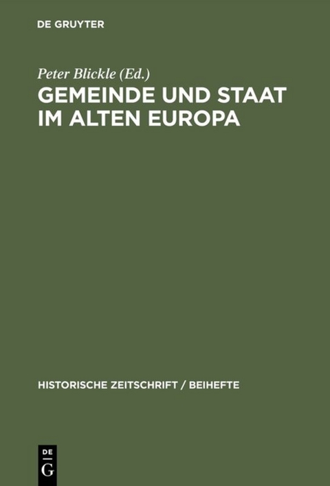 Gemeinde und Staat im Alten Europa - 