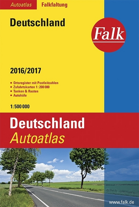 Falk Autoatlas Falkfaltung Deutschland 2016/2017 1:500 000