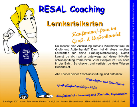 RESAL Coaching Lernkarteikarten Kaufmann/-frau im Gro&szlig;- und Au&szlig;enhandel - Felix Winter