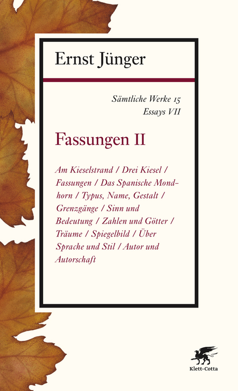 S&auml;mtliche Werke - Band 15 - Ernst J&uuml;nger