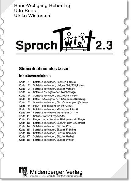Sprachtwist. Lesen - Spannen - Kontrollieren / 2. Schuljahr: Arbeitskarten mit Selbstkontrolle f&uuml;r Deutsch: 3 Arbeitskartenprogramme mit je 18 Karten - Wolfgang Heberling, Udo Roos, Ulrike Wintersohl