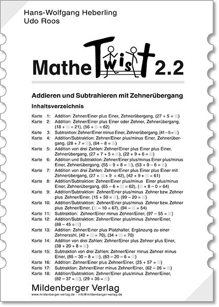 Mathetwist. Rechnen - Spannen - Kontrollieren / 2. Schuljahr. 3 Arbeitskartenprogramme mit jeweils 18 Karten - Wolfgang Heberling, Udo Roos