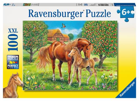 Ravensburger Kinderpuzzle - 10577 Pferdegl&uuml;ck auf der Wiese - Pferde-Puzzle f&uuml;r Kinder ab 6 Jahren, mit 100 Teilen im XXL-Format
