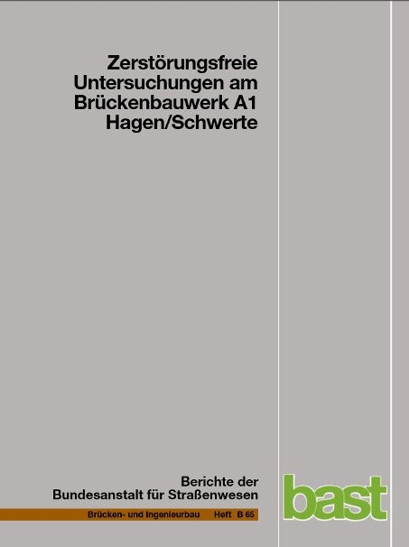 Zerstörungsfreie Untersuchungen am Brückenbauwerk A1 Hagen/Schwerte - Martin Friese, Alexander Taffe, Jens Wöstmann, Andreas Zoega