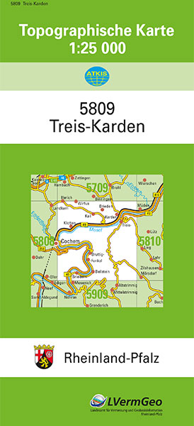 TK25 5809 Treis-Karden -  Landesamt f&uuml;r Vermessung und Geobasisinformation Rheinland-Pfalz