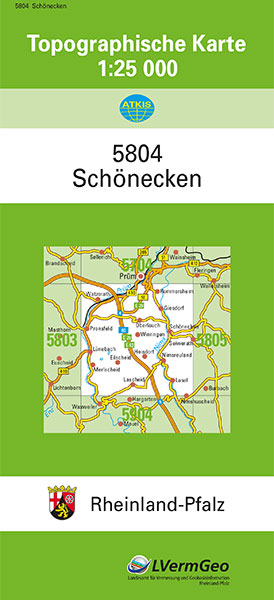 TK25 5804 Sch&ouml;necken -  Landesamt f&uuml;r Vermessung und Geobasisinformation Rheinland-Pfalz