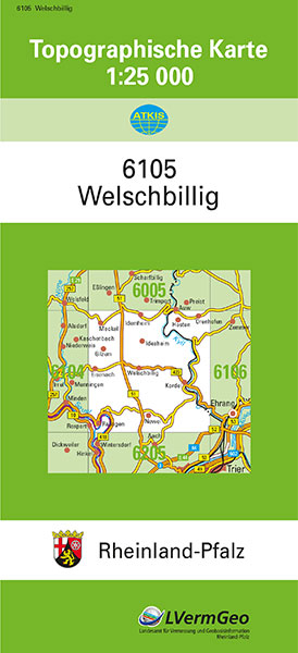 TK25 6105 Welschbillig -  Landesamt f&uuml;r Vermessung und Geobasisinformation Rheinland-Pfalz