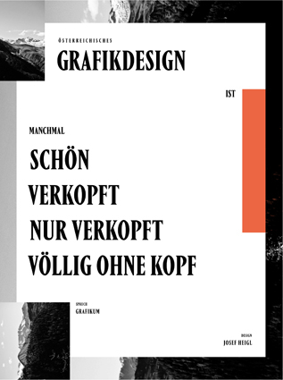 Österreichisches Grafikdesign ist manchmal schön verkopft